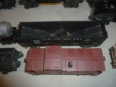 VINTAGE LIONEL LINES TENDER LOT SUNOCO TANK CAR HOPPER GONDOLA 6464 6656 O GAUGE