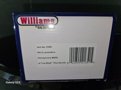 WILLIAMS BY BACHMANN ITEM NO. 21651 NW-2 LOCOMOTIVE PENNSYLVANIA #9250 W/ SOUNDS