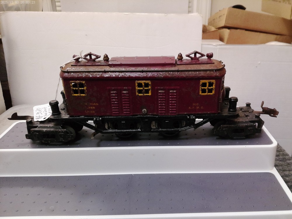 AMERICAN FLYER PREWAR O GAUGEMARRON 3020 4-4-4 ELECTRIC LOCOMOTIVE RUNS GOOD