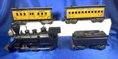 MARX No. 1 WM Crooks Locomotive with Smoke, Tender, and 2 Cars-1959-60