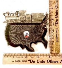 Vintage Union Pacific Locomotive No. 119 Utah Transcontinental Railroad Ashtray