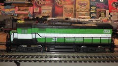 ho made in austria diesel burlington northern runs on track