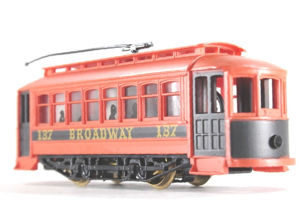 HO Scale Tyco “Broadway” Powered Unlighted Trolley Tested Operates Xlnt Cond