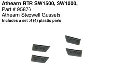 Athearn HO SW1500, SW1000 Locomotive Part# 95876 Stepwell Gussets (Plastic) New