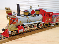 Bachmann Hawthorne HO CSA Civil War Confederate Loco 2-6-0 & Tender Runs/Lights