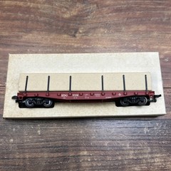1957 Postwar Lionel Rivarossi HO 0811-25 RDG 91306 Flatcar w/ Stakes & Box