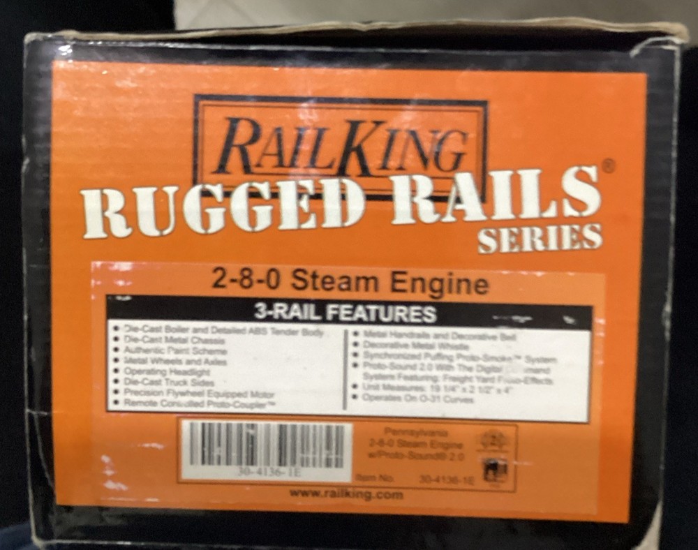 Railking Rugged Rail Series 2-8-0 Steam Engine Made By M.T.H Electric Trains