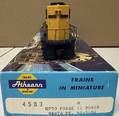Athearn Blue Box Kit HO 4583 GP50 Phase II PWR Santa Fe