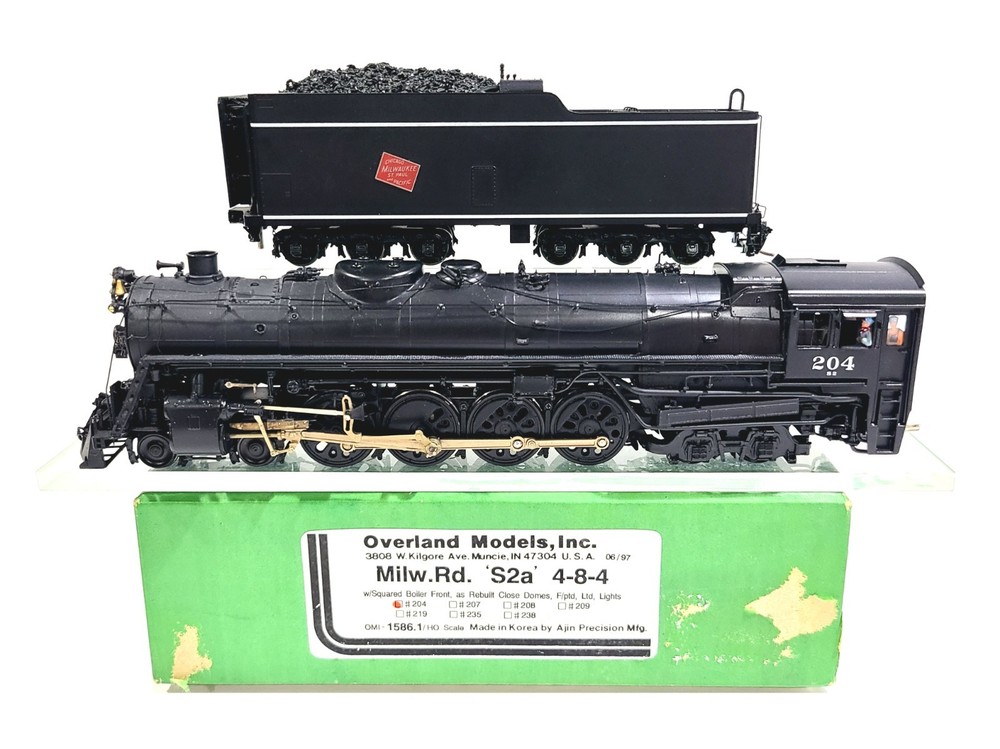 Overland OMI MILW S2a 4-8-4 Steam Milwaukee Road #204 HO Brass Model #1586.1