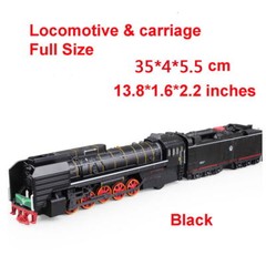 HO Scale 1/87 Diecast Train Locomotive & Carriage Pull Back with Sound Light