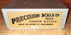 PSC Precision Scale Company HOn3 Brass D&RGW Rio Grande K-27 2-8-2 #453 Nice!