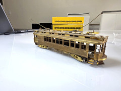 E.Suydam & Co. HO Brass Wood Interurban Coach Combine Powered. Made in JAPAN