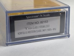 Spectrum N Scale 82153 Norfolk & Western 611 J Class 4-8-4 Steam Loco Ex/box