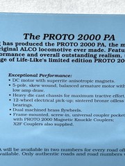 Stately Proto 2000 Erie RR ALCO PA Locomotive # 853 HO