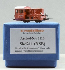 Z Modellbau 3113 Norwegian State Railways (NSB) class Skd211 Diesel Shunting Loc