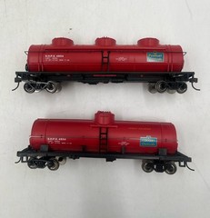 Ho Scale Engine Bachmann Silver Series Set Of 4 Tank Cars Shell, Penn Salt