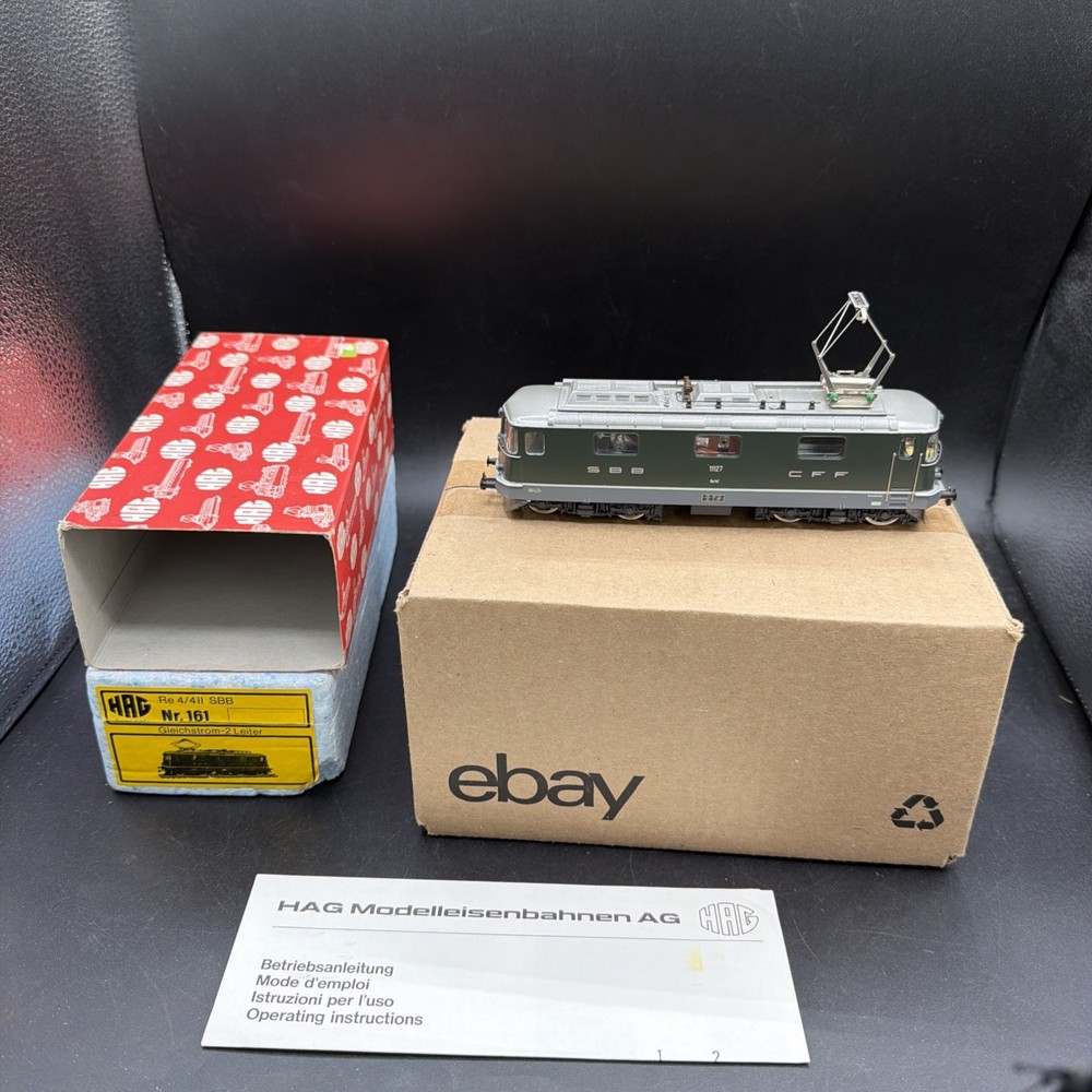 CLEAN HO Scale Hag 161 SBB CFF Locomotive Re 4/4II SBB