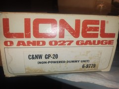 Lionel 6-8779 Chicago and Northwestern GP-20 Dummy Diesel Locomotive O/O27