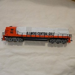 VTG Tyco Illinois Central Gulf Diesel Locomotive Orange 1980s HO Scale Train USA