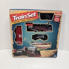 Vintage Children’s Electric Train Set Battery Operated Sound Light Track Boxed T