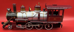 Bachmann~G Scale~Santa Fe 4-6-0 Steam Locomotive with Tender~#51~Big Haulers