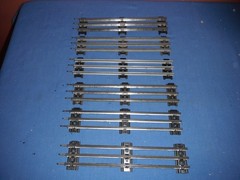 Lionel 1950s vintage NY marked O Gauge Straight Tubular track 6 Pcs