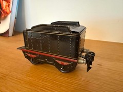 Vintage Märklin Spur 0 Tinplate Tender Black Red Gold Germany O Gauge – Coal Car