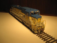 HO Rail Power w/Overland Drive Delaware & Hudson D&H GE Dash 8-40B painted w/Box