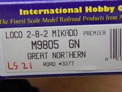 IHC M9805 GREAT NORTHERN 2-8-2 MIKADO LOCOMOTIVE USED BOX RUNS GREAT HO GAUGE