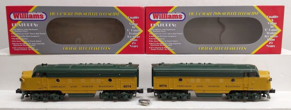 Williams F7-206 O C&NW EMD F-7 AA Diesel Locomotive Set #4047/4076 (3-Rail) EX