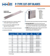 2000-6010 1/16 x 1/2 x 4-1/2 Inch HSS Parallel Type Cut-Off Blade P1 (Pack of 1)