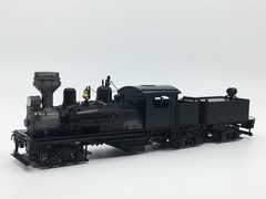HO Overland Models OMI 1553.1 Black Cass 3-Truck Shay 80 Ton Steam Locomotive