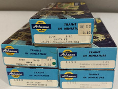 5 Athearn Blue Box HO scale complete Boxcar Flat Tank Gondola + instruction box