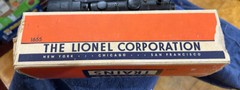 Lionel 1655 Locomotive with Box and 6654W Whistle Tender with Box Nice