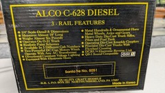 Weaver Santa Fe ALCO C-628 Diesel Locomotive #8051 O-Scale – Tested