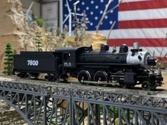 HO Scale 2-6-0 Mogul DC Steam Locomotive Oil Tender Missouri Pacific MP #7800