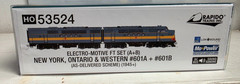 RAPIDO 53524 HO New York & Ontario Western RR EMD FT A-B Set 601A/B DCC & SOUND
