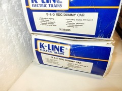 K-line Baltimore & Ohio RDC powered unit and two dummies 027 wth boxes-Runs nice