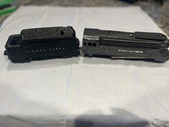 Lionel O Gauge torpedo steam locomotive gunmetal pre war version w coal tender