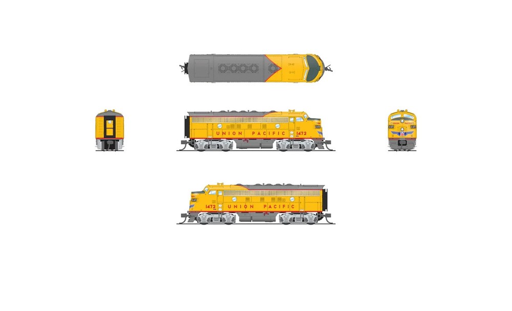 BROADWAY LTD N GAUGE EMD F7A DC/DCC READY NON SOUND STEALTH UP #1478 PN 9096
