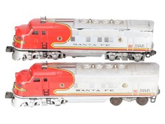 Lionel 2343 Vintage O Gauge Santa Fe F3 AA Diesel Locomotive Set