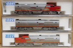 KATO 176-4102 54L 52 Santa Fe Warbonnet PA ABA Three Loco Set N-Scale LN