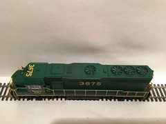 HO Atlas Master Series Reading GP40-2 Diesel Locomotive RDG #3675 WEATHERED