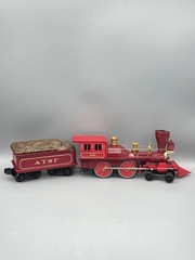 Vintage Lionel 8005 Engine Locomotive & Tender Used Loose Red 1:48 EUC