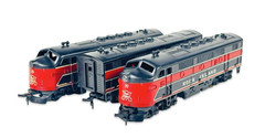 Vintage Marx HO EMD F-3 A-B-A Rock Island Diesel Locomotive Set