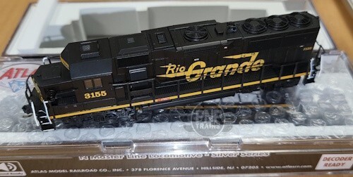N Atlas SILVER 40004901 GP60 D&RGW Rio Grande Rd# 3155 DCC Ready