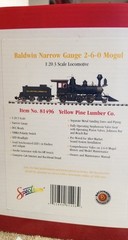 YELLOW PINE LUMBER 2-6-0. Spectrum 81496. Brass drive gear installed