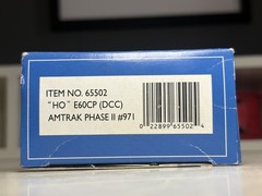 BACHMANN 65502 HO SCALE AMTRAK PHASE II E60CP ELECTRIC LOCOMOTIVE #971 DCC