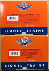 Lionel 24571/24572 PWC Santa Fe F3 A-A Diesel Engine Set w/TMCC/RS O-Gauge NOS