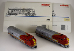 Vintage Marklin 3060 / 4060 F7 Duo Santa Fe Powered and Dummy